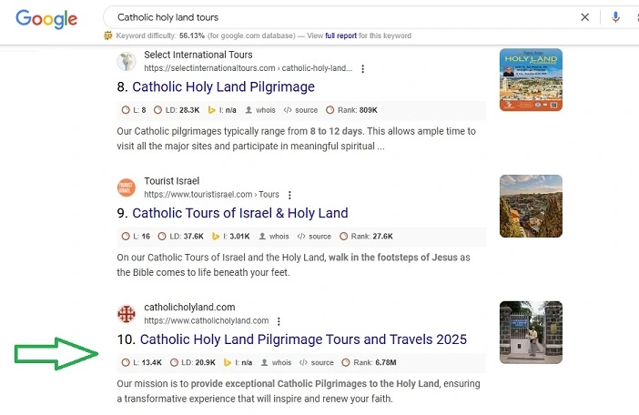 SEO catholic tours